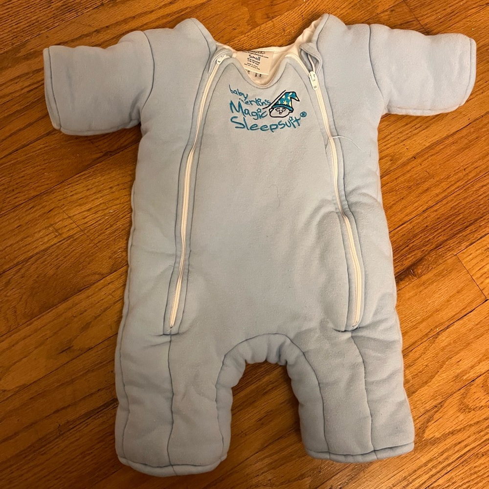 Magic Merlin baby sleepsuit sack blue  size small 3-6 month